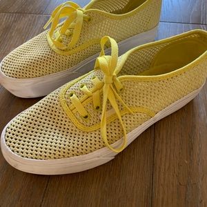 Women’s yellow vans, platform